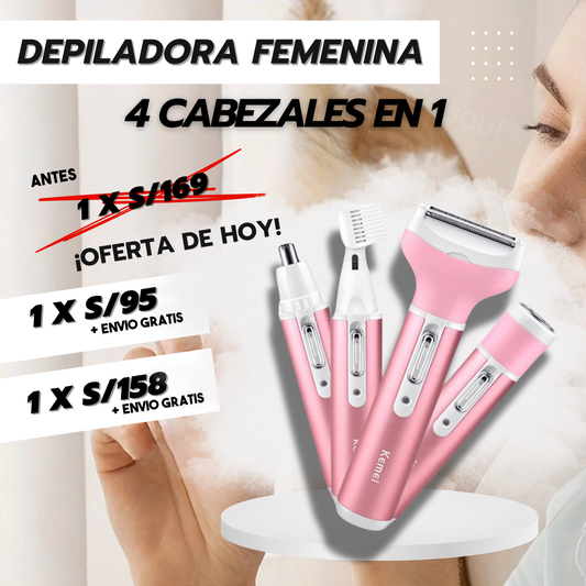 DEPILADORA FEMENINA 4 EN 1 + ENVIO GRATIS